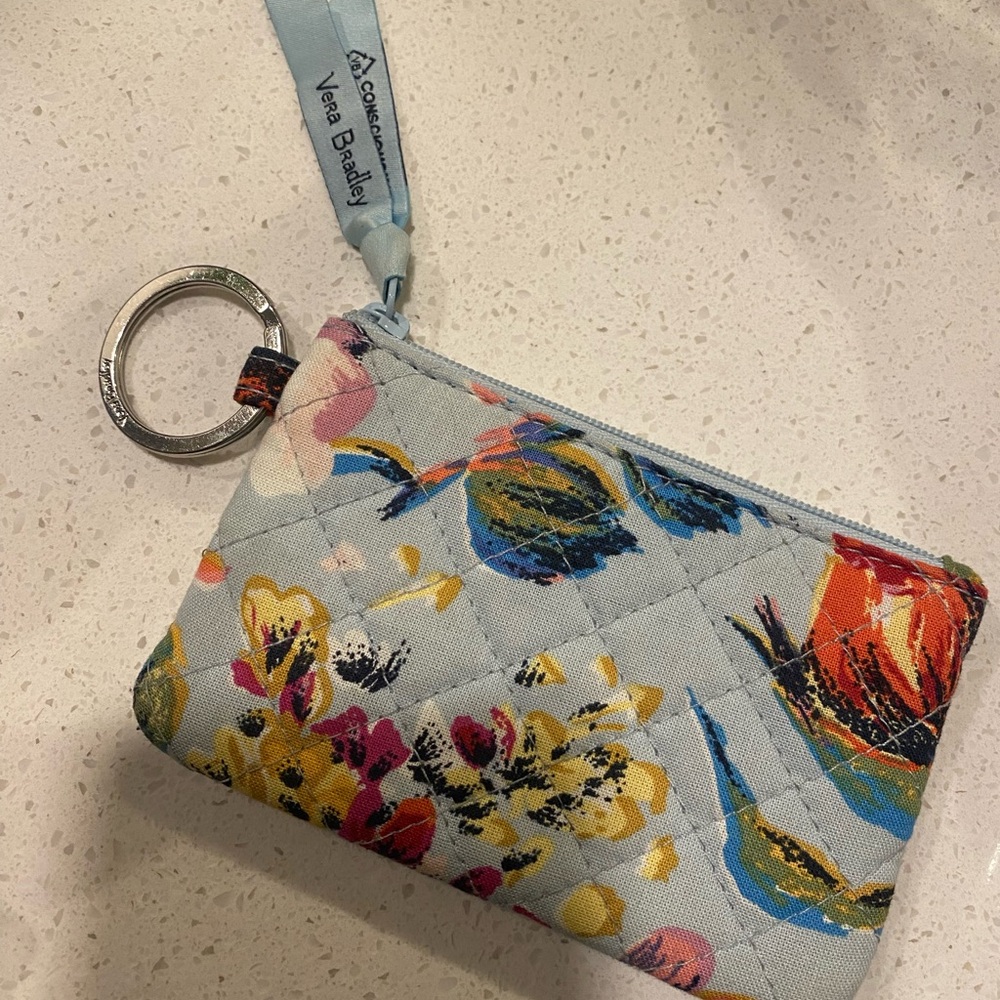 Vera Bradley Floral Quilted Keychain Pouch
